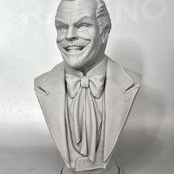 DC Comics 1989 Joker Bust Statue 3D Printed FDM 6.5” Gray Fan Art Figure