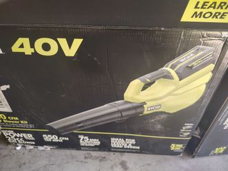 Ryobi 40v blower with 4.0ah battery and charger