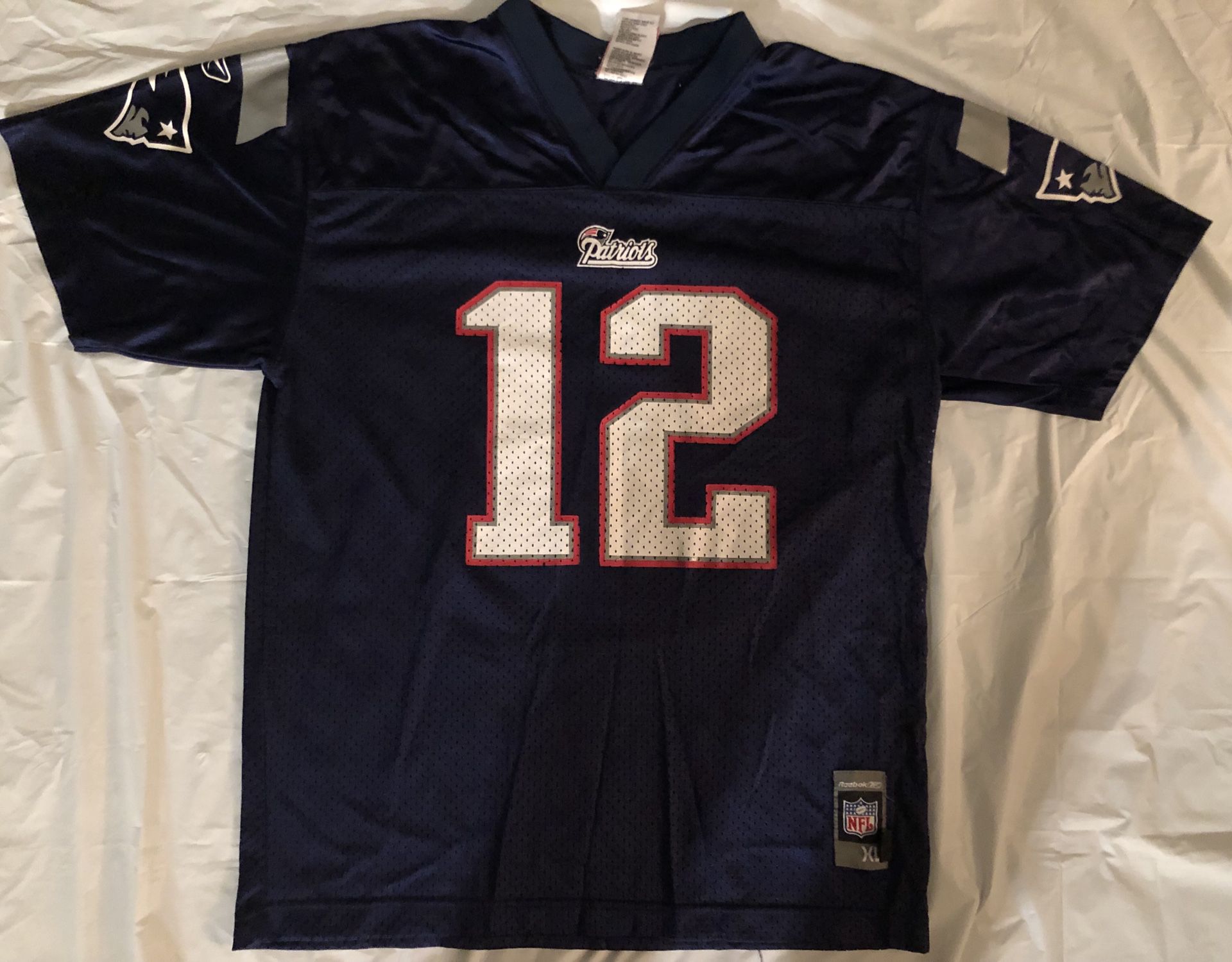 Tom Brady New England Patriots #12 Reebok NFL Football Jersey Youth XL / Mens S