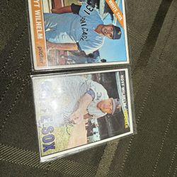 1966 Semi-hi# & 1967 Topps Hoyt Wilhelm Baseball Cards Chicago White Sox HOF 