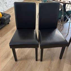 Black PU Leather Chairs  8 Available