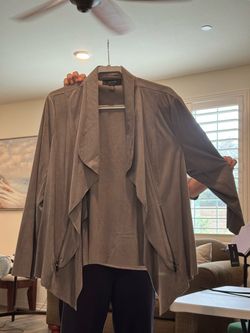 Gray Suede Accent Jacket - XL