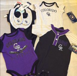 NEW Lot of 6x [MLB] Colorado Rockies Full Season Growth Stage Set, Newborn to 6/9 Months!