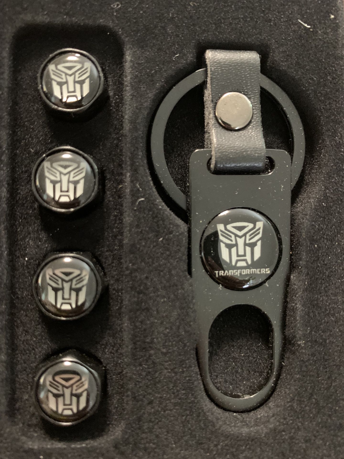 Transformer Tire Valve Caps with Key Chain
