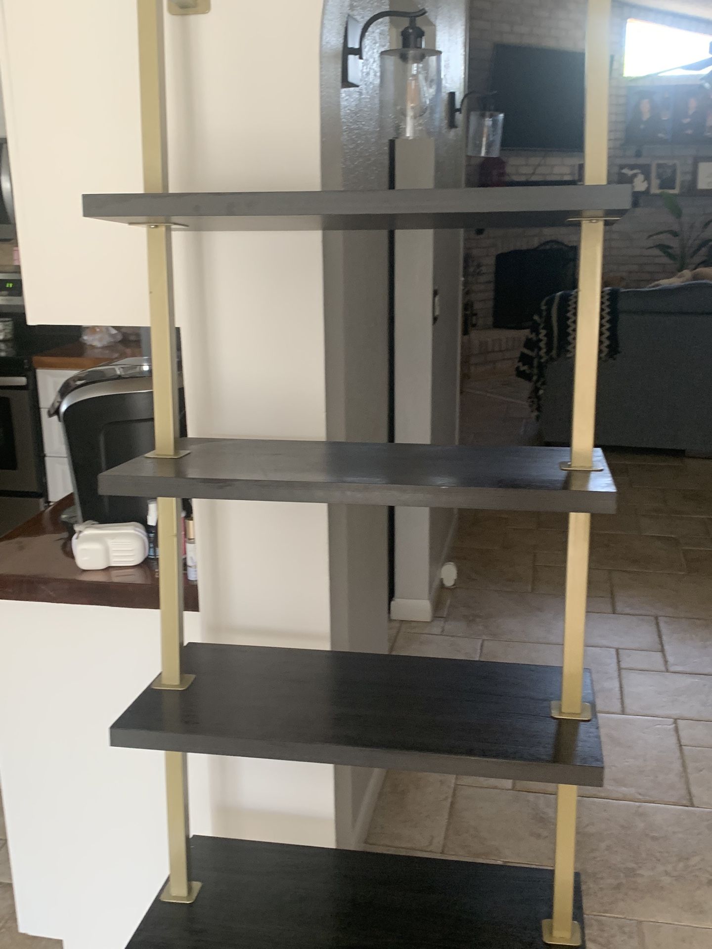 Super Chill 5 Shelf Modern Bookcase Open Wall Mount Ladder Bookshelf