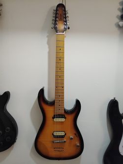 Davison Double Cut Electric Guitar Tobacco Sunburst 12-String