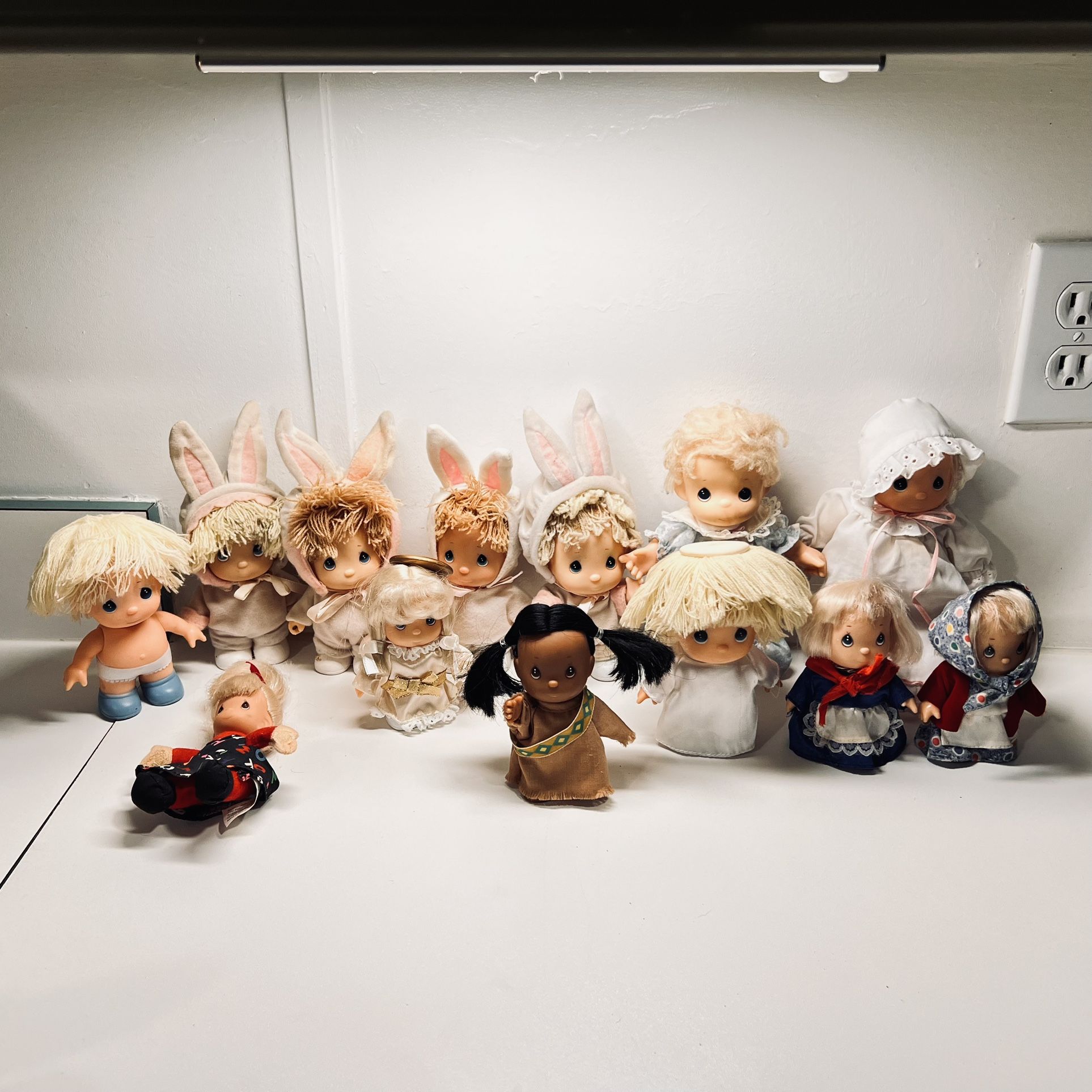 Precious Moments Hi Babies Dolls Duck Bunny Easter Big Lot vintage! 13 pieces