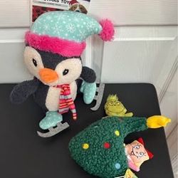 NEW with TAGS Pet Dog Toys Penguin Grinch $5 for All 