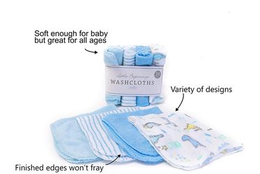 Cudlie Accessories Little Beginnings Unisex Baby 24-pack Rolled Washcloth (dino) Thumbnail