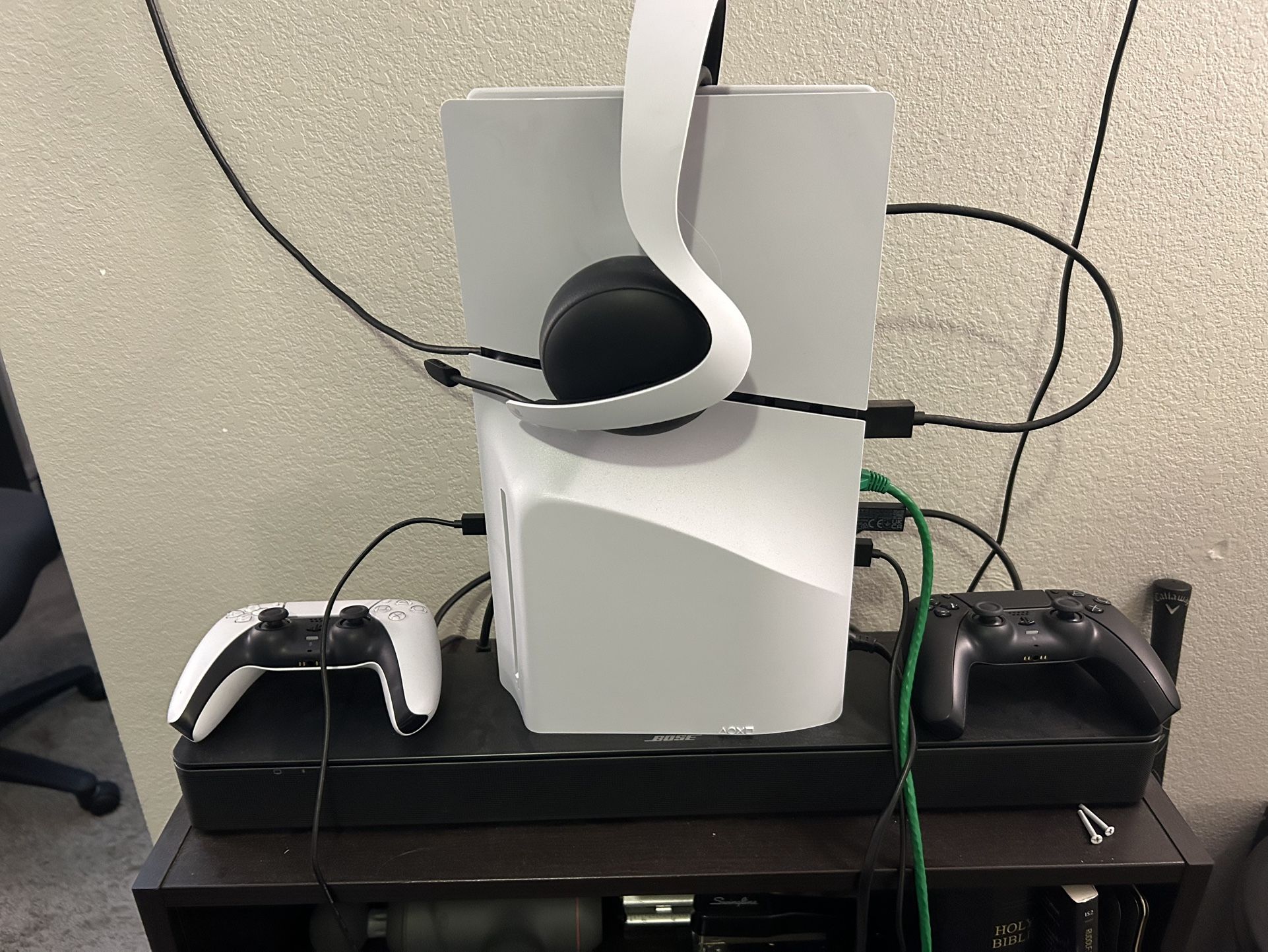 PS5 with Pulse Elite Headset and 2 Controllers