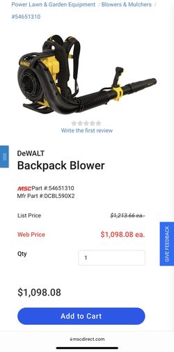 DeWalt Back Pack Blower Like New 