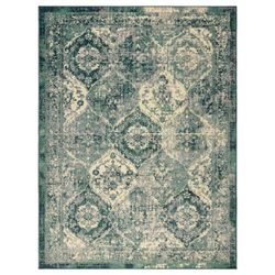 Large IKEA Green Vintage-Style Area Rug