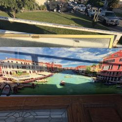 Glass Italy vibrant, panoramic depiction of the Grand Canal Picture / Image / Home Decor / Studio