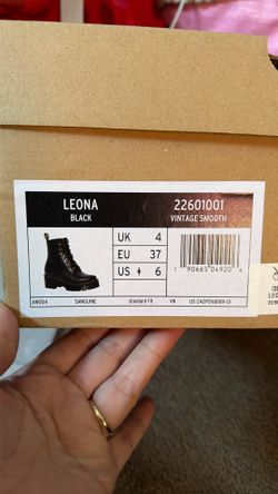 Dr marten Leona Black Boots Vintage Smooth
