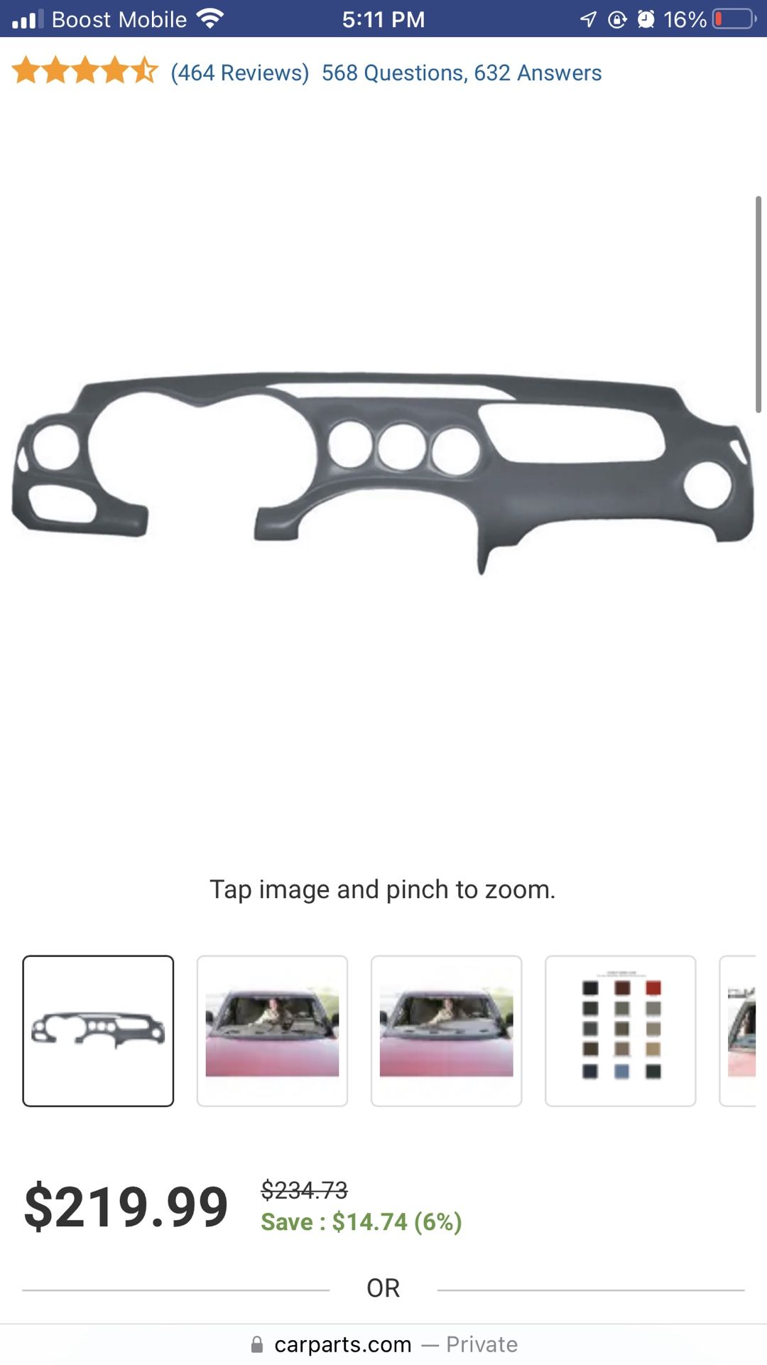 2003 Pontiac gran am factory Dash Cover