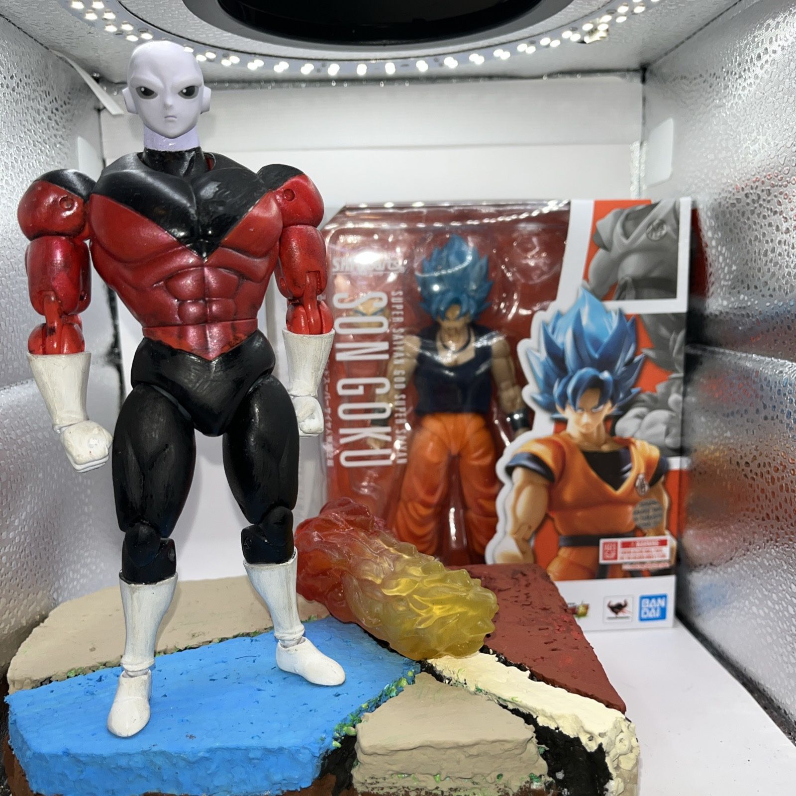Custom SH Figuarts Battle-Damaged Goku & Custom Shaded Dragon Stars Jiren Set