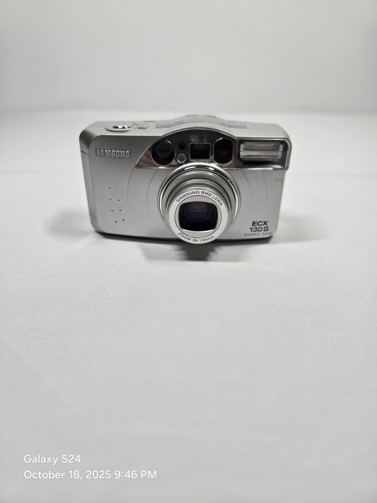 Samsung ECX 130G 35mm Film Camera – Powers On, Untested – Vintage Point & Shoot