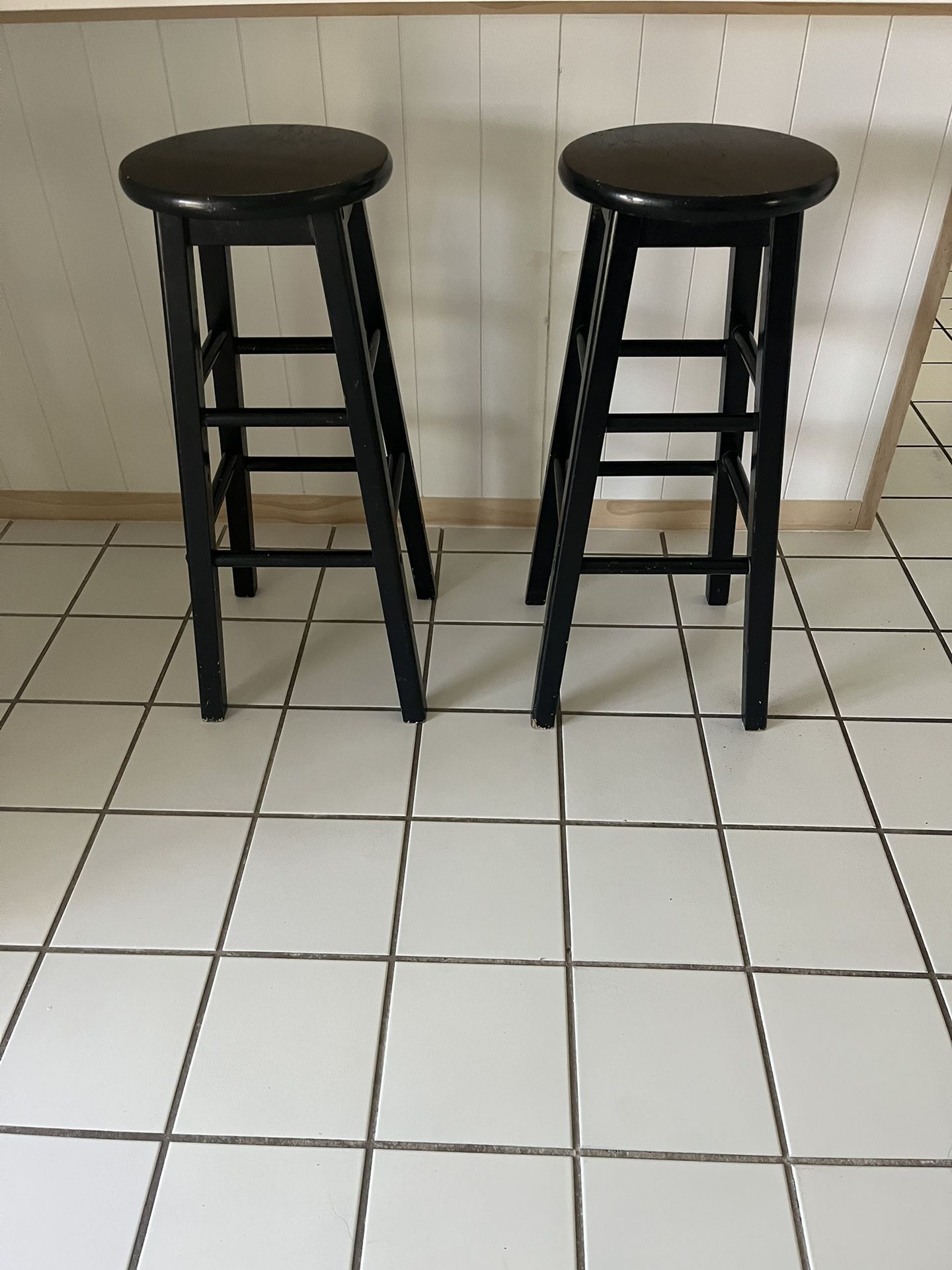 Black Wood Bar Stools