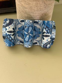 Blue Floral Ceramic Taco Stand