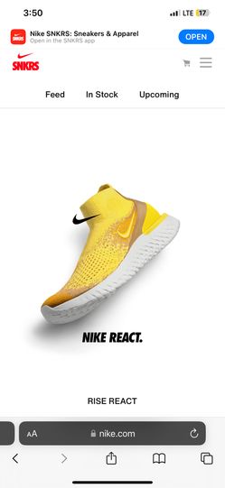 Nike Rise React Flyknit LMTD ‘Banana’ US MEN 10