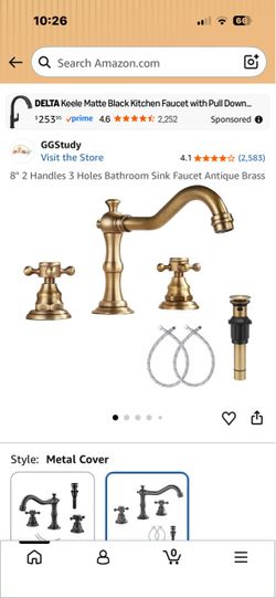 Bathroom faucet antique brass finish