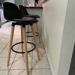 Black and tan bar stools