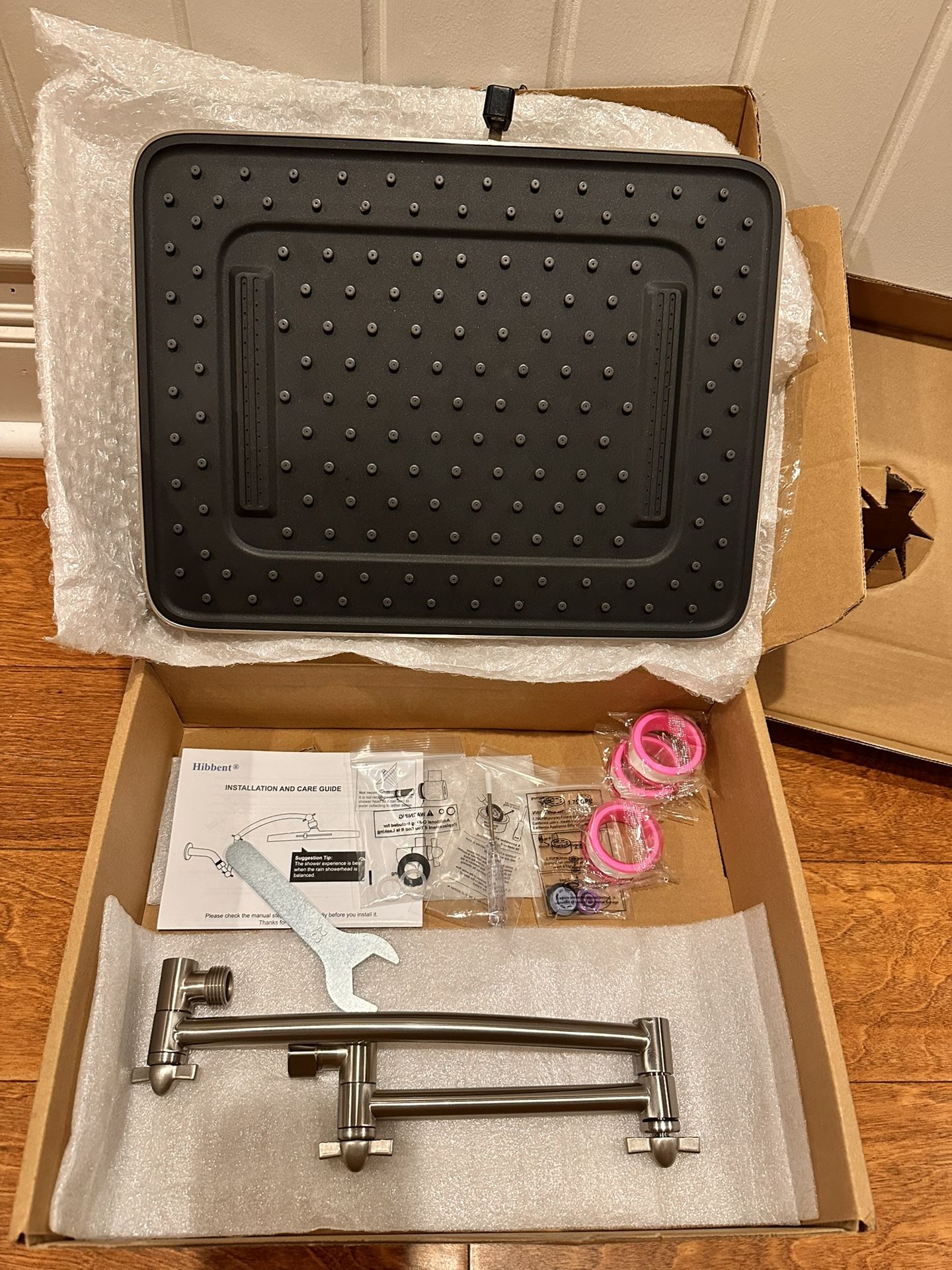 Hibbent Rainfall Shower Head Combo