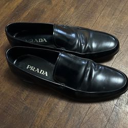 Prada Size & Mens  Leather Loafers 