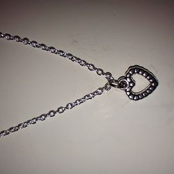 925 Silver Necklace With Heart Pendant 