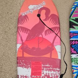 Boogie Body Board Flamingo size 37" Pro Shape With wrist Basic Leash Bodyboard Two boards total $40 
$20 each