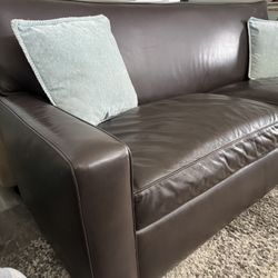 Leather Couch Brown 