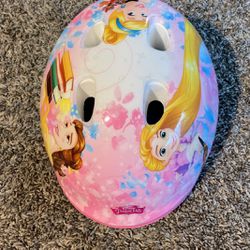 Disney Princesses Rule Glitter Bell Bike Helmet, Pink/Light Blue, Toddler 3+ (48-52cm)