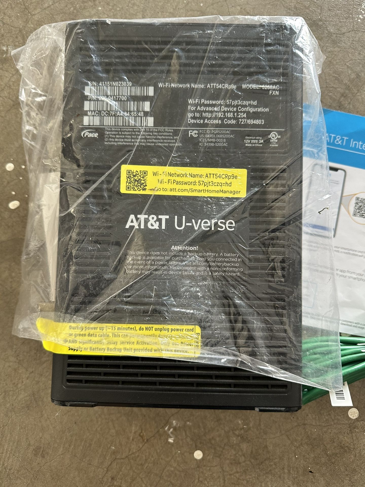 AT&T Router And WiFi Modem-Brand New