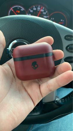 Red skull candy Bluetooth earbuds