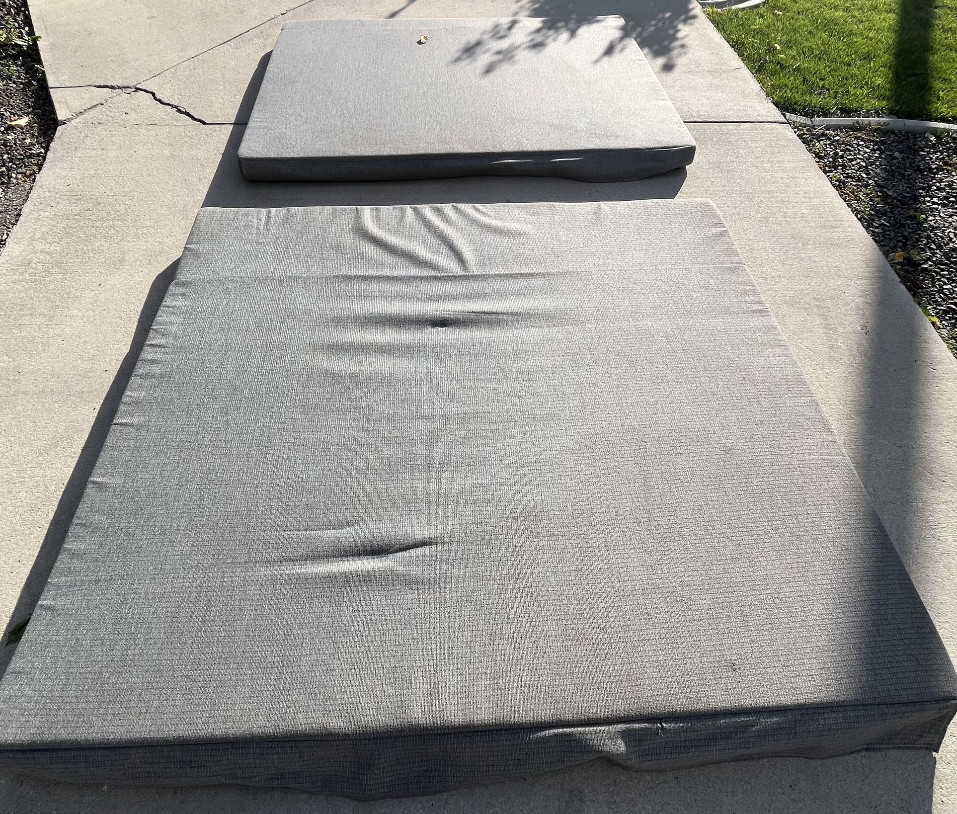 Tent Trailer Camper Bed  cushions two sizes nice condition 78 x 68 & 78 x 60