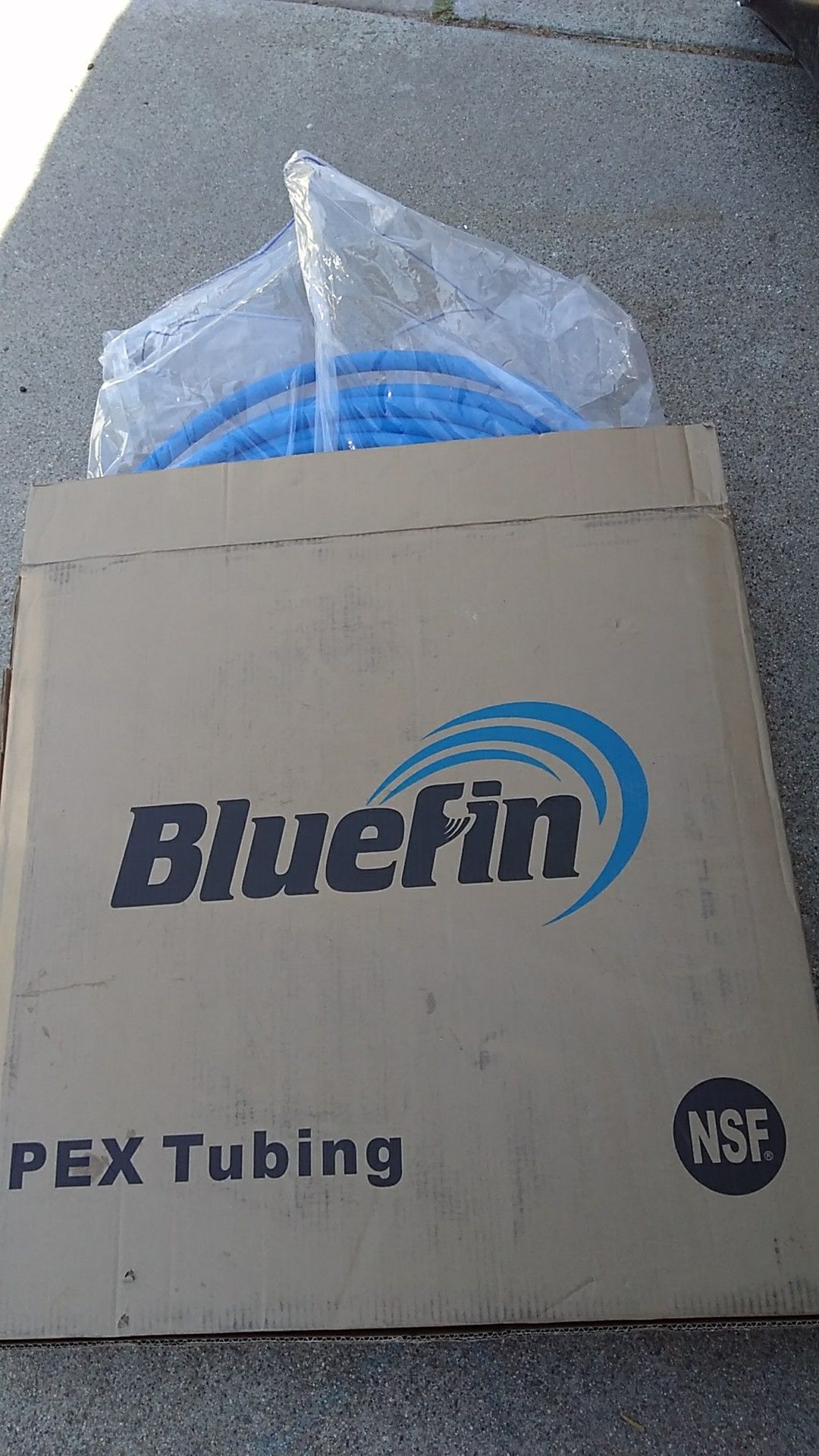 3/4" bluefin pex tubing (shark bite compression fitting)