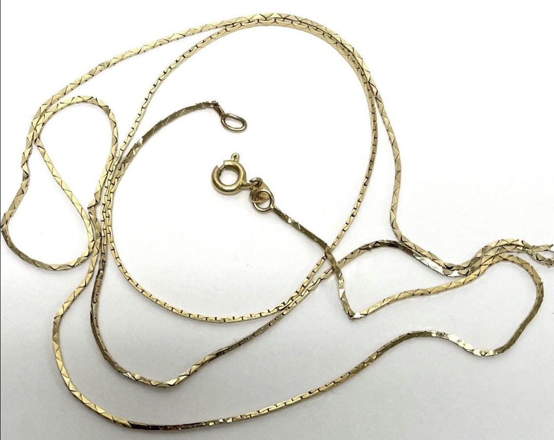 14k Gold Cobra Link Chain