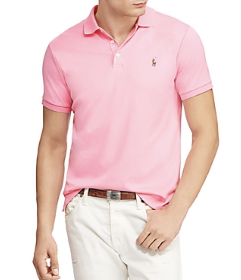 Men's Custom Slim Fit Soft Touch Cotton Polo In Harbor Pink