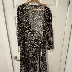 Leopard Print Banana Republic True Wrap Dress