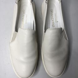 Cole Haan Grand Pro White Leather Slip On Casual Sneakers Shoes Women 9B US/40EU