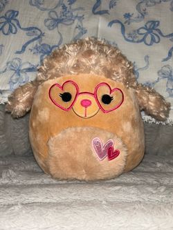 Jacinda the Valentines Day Brown Poodle Dog Squishmallow