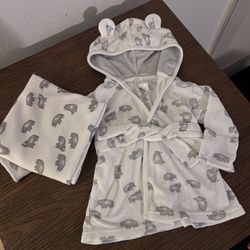 BABY ROBE & TOWEL- BEAR