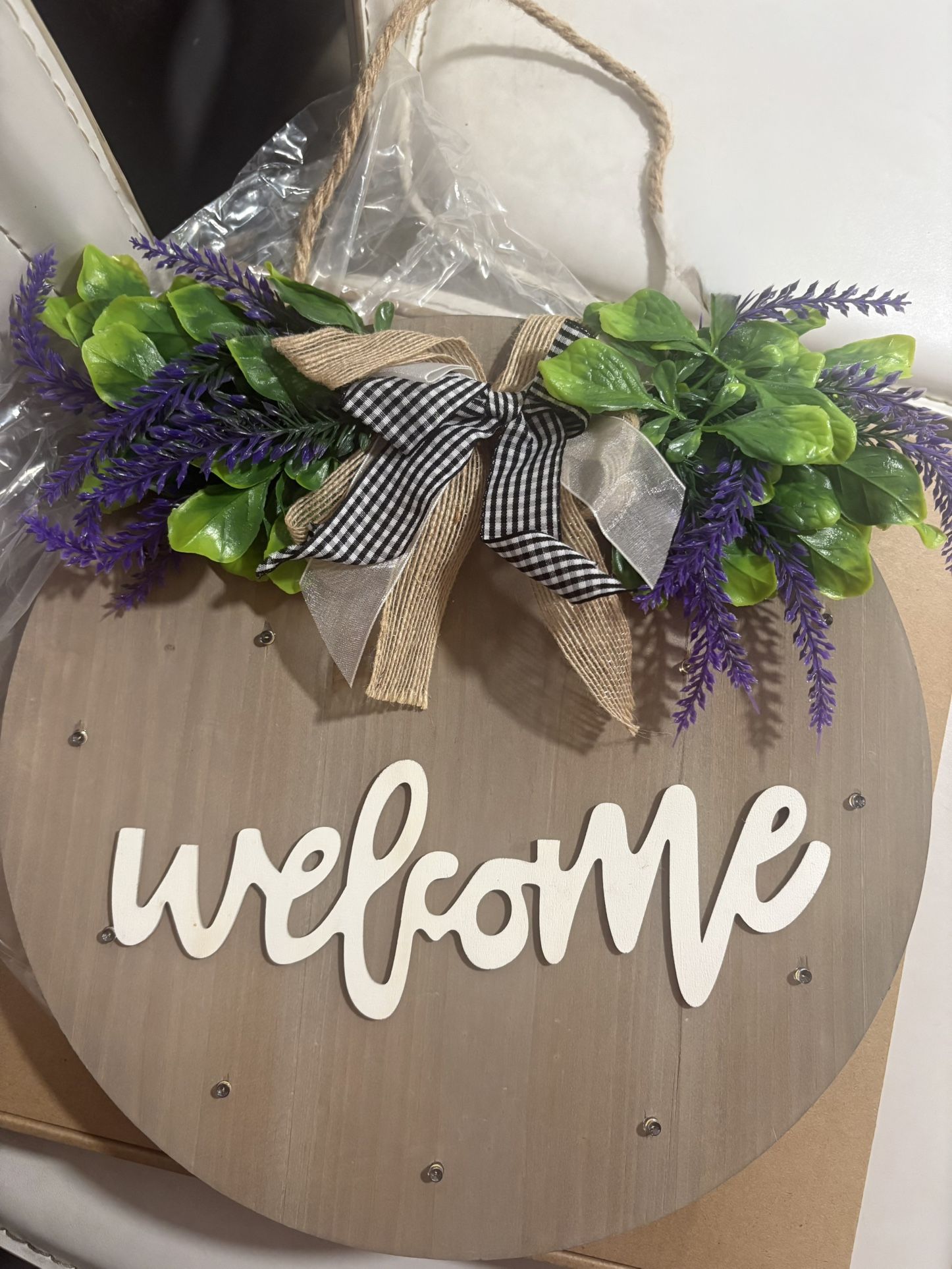 Welcome Sign Rustic Wooden Board Wall Sign