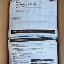 Box Of 4 Packs Large Adult Briefs 