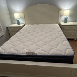 Stillwater Queen Size Bed, Mattress And Night Stand 