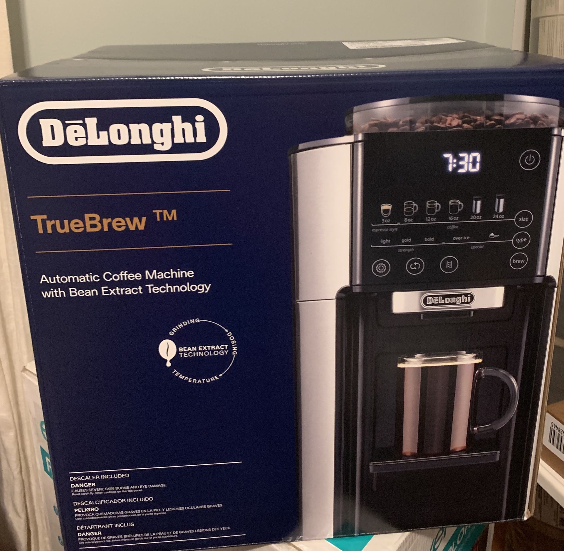 Delonghi TruBrew - automatic coffee machine with built in coffee grinder