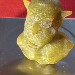 Alien Saucer Man Serpentine Carving