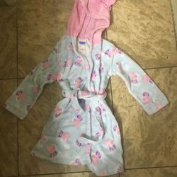 Girls Peppa Pig Fleece Robe Girls Size 6X 