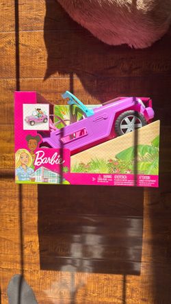 Barbie Off-Road Vehicle, Purple with Pink Seats and Rolling Wheels, 2 Seats,