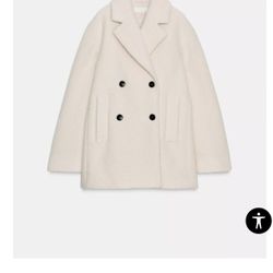 BOUCLÉ DOUBLE-BREASTED MID-LENGTH COAT- Zara